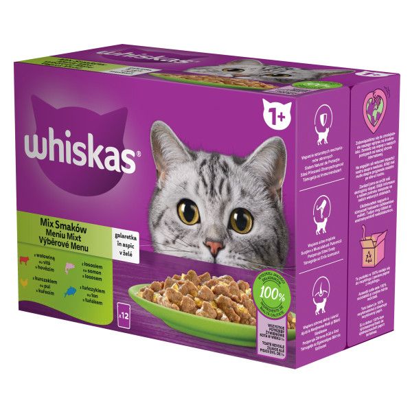 Whiskas konzerva Mješoviti izbor u želeu 12 x 85 g