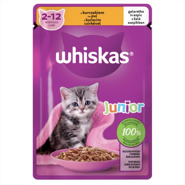 Whiskas vrećica Junior s piletinom u želeu 85 g