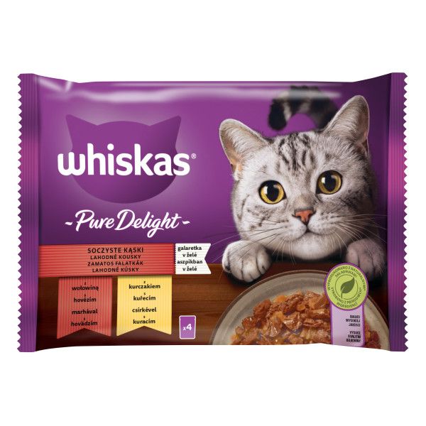 Whiskas vrećica Pure Delight klasični izbor u želeu 4 x 85 g