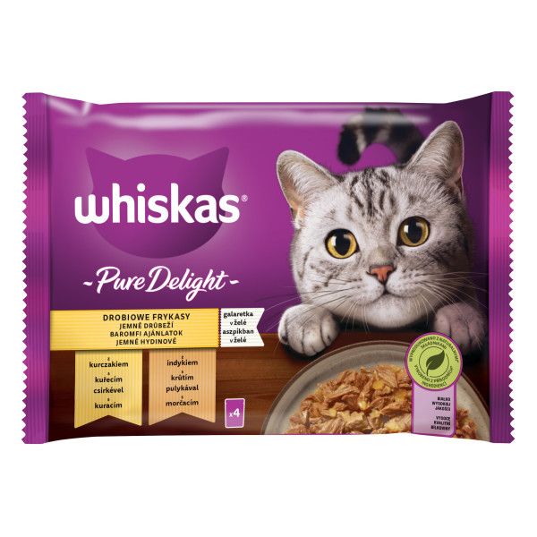 Whiskas vrećica Pure Delight piletina u želeu 4 x 85 g