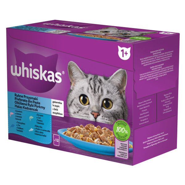 Whiskas vrećica Riblji izbor u želeu 12 x 85 g