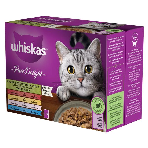 Whiskas vrećica Pure Delight miješani izbor u želeu 12 x 85 g