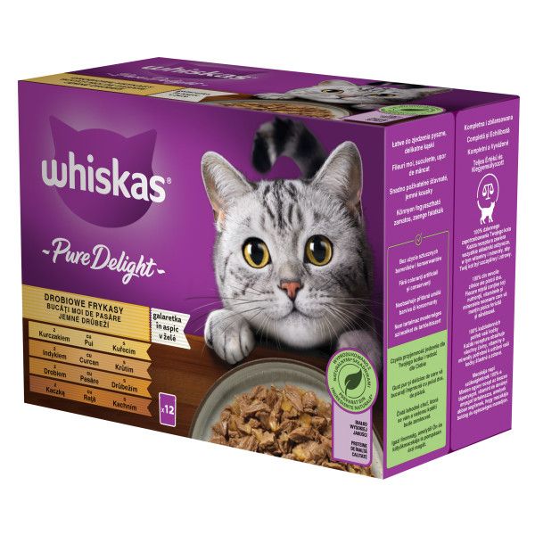 Whiskas vrećica Pure Delight izbor peradi u želeu 12 x 85 g