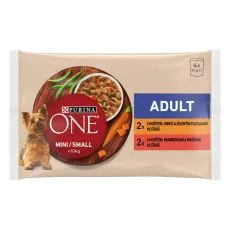 PURINA ONE MINI Pasza za pse Odrasli Piletina i govedina u umaku 4 x 85 g