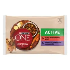 PURINA ONE MINI Pasja Aktivna Govedina i Patka u Sosu 4 x 85 g