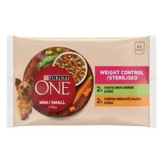 PURINA ONE MINI Pasja Kontrola Težine Puretina i Piletina u Sosu 4 x 85 g