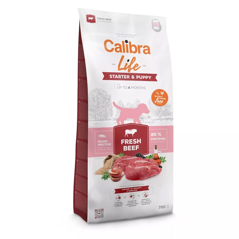 Calibra Dog Life Starter & Puppy Fresh Beef 750 g