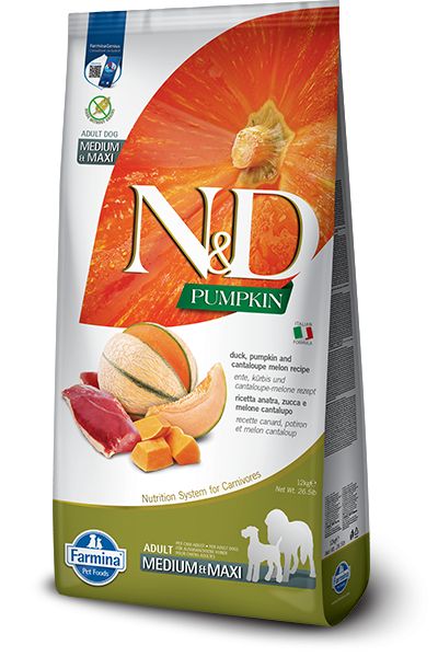 Farmina N&D dog PUMPKIN (GF) adult medium & maxi, duck & cantaloupe 12 kg