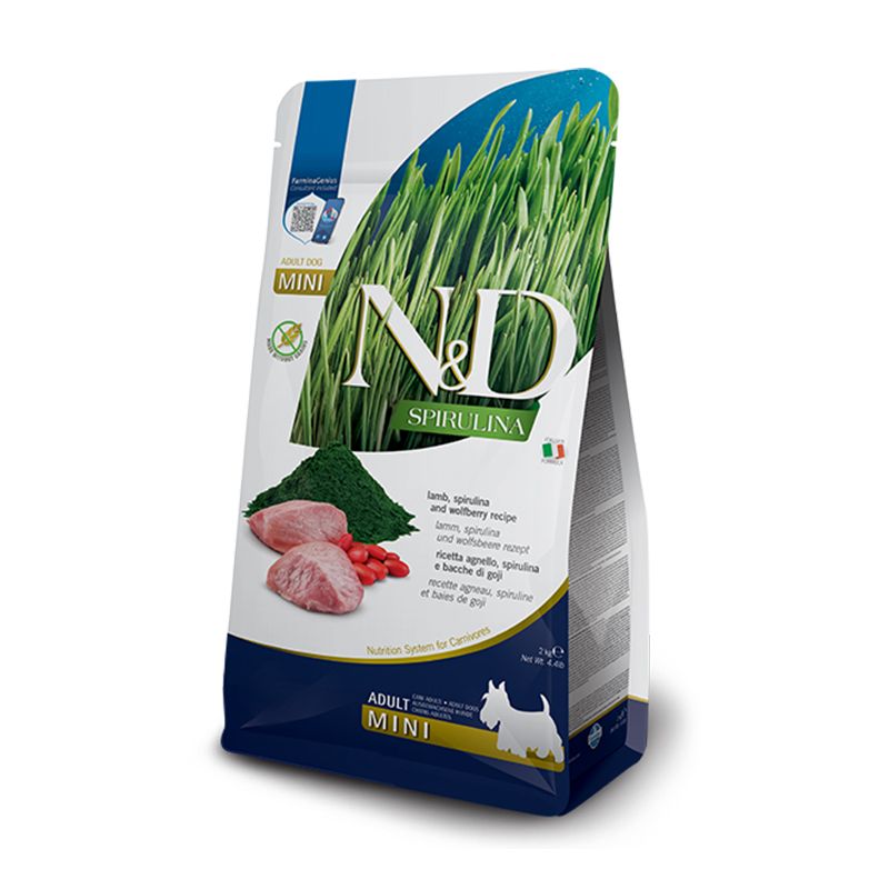 Farmina N&D dog SPIRULINA (GF) adult mini, janjetina 2 kg