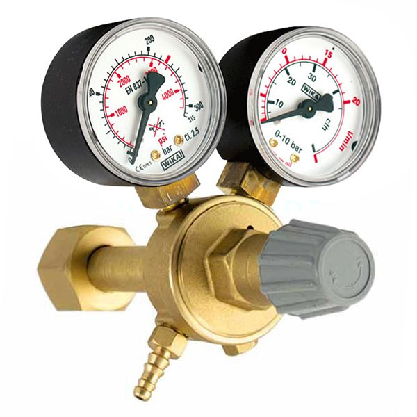 Redukcijski ventil CO2 - navoj W21,8x1/14" s 2 manometra