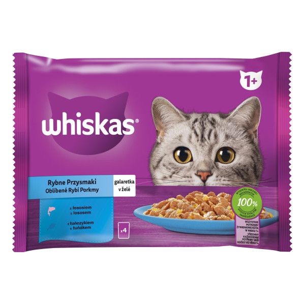 Whiskas konzerva Riblji izbor u želeu 4 x 85 g