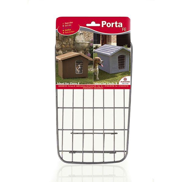 Dvoja vrata porta 2 za kućicu za psa, metalna - 30,5 x 18,5 cm