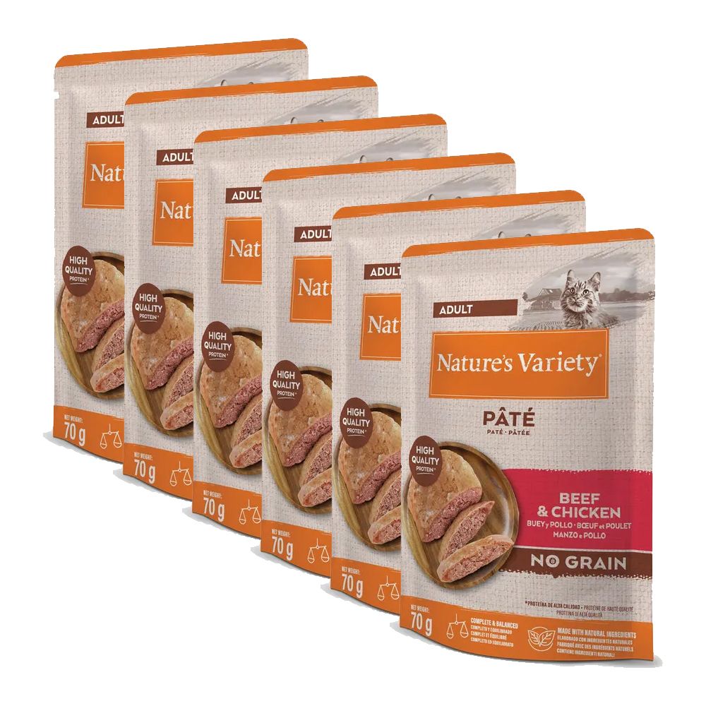 Nature's Variety Cat Paté Beef & Chicken 6 x 70 g