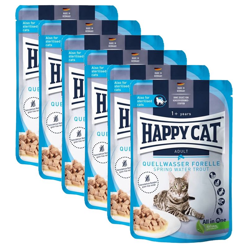 Kapsica Happy Cat Culinary Quellwasser-Pastrva 6 x 85 g