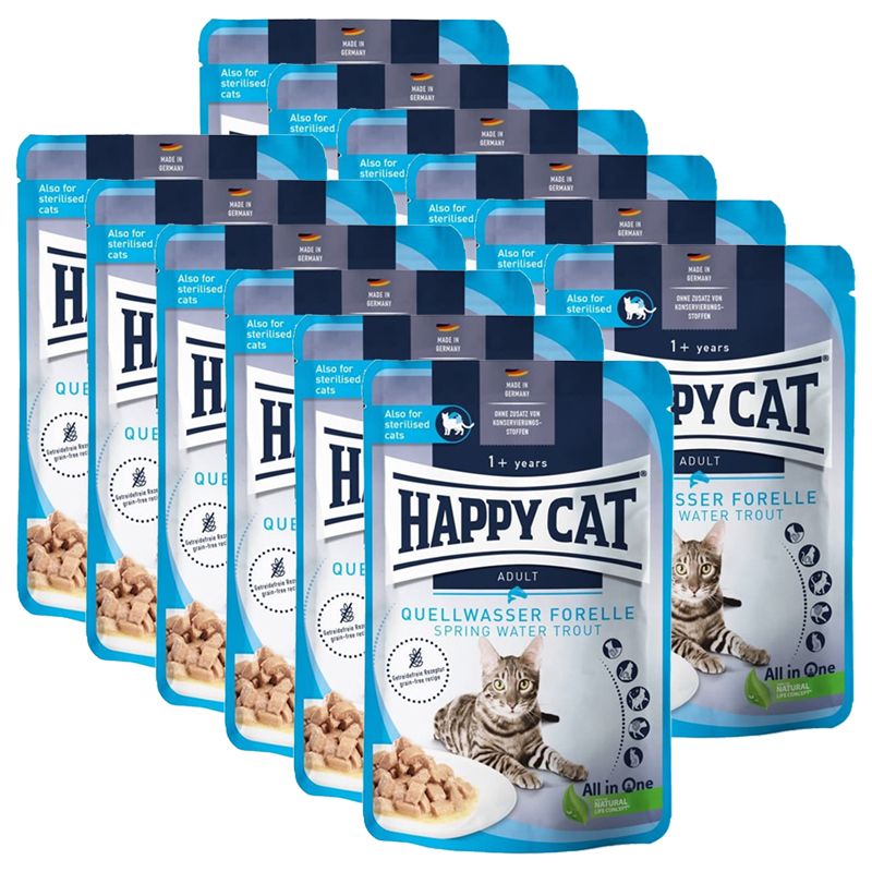 Kapsica Happy Cat Culinary Quellwasser-Pastrva 12 x 85 g