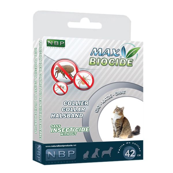 MAX BIOCIDE Antiparazitska ogrlica za mačke - 42 cm